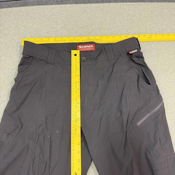 Simms Fishing Outdoor Performance Dark Grey Active Pants Nylon Mens Size 34x32 - Picture 2 of 9